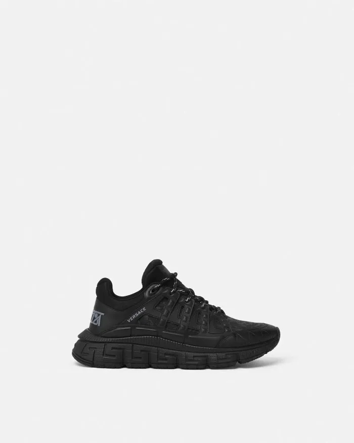 Barocco Jacquard Trigreca Sneakers Black Men Versace Trigreca