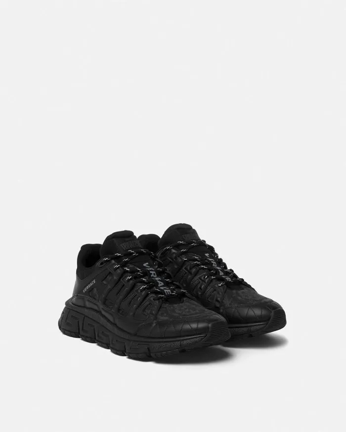 Barocco Jacquard Trigreca Sneakers Black Men Versace Trigreca