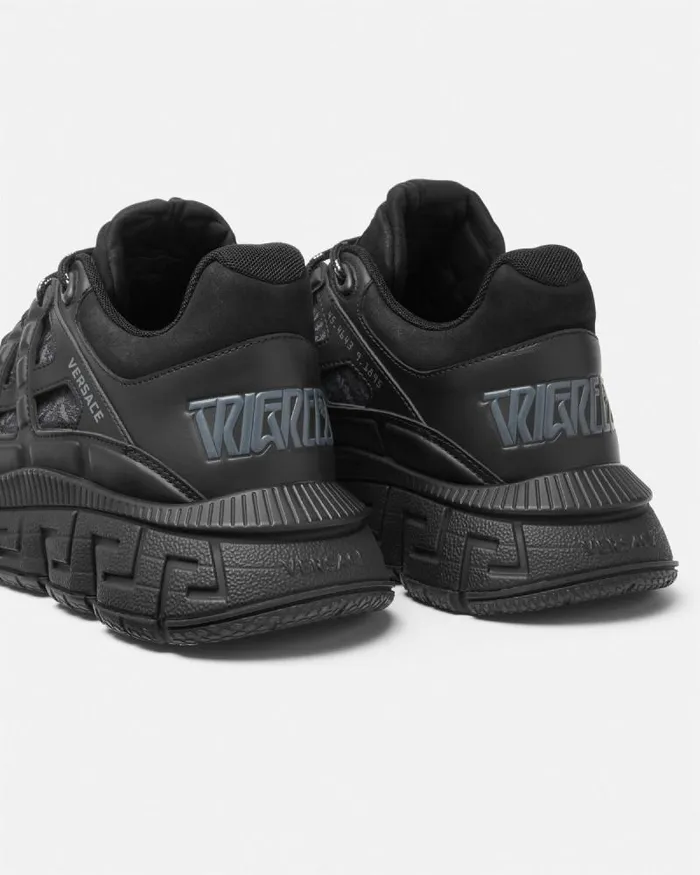Barocco Jacquard Trigreca Sneakers Black Men Versace Trigreca