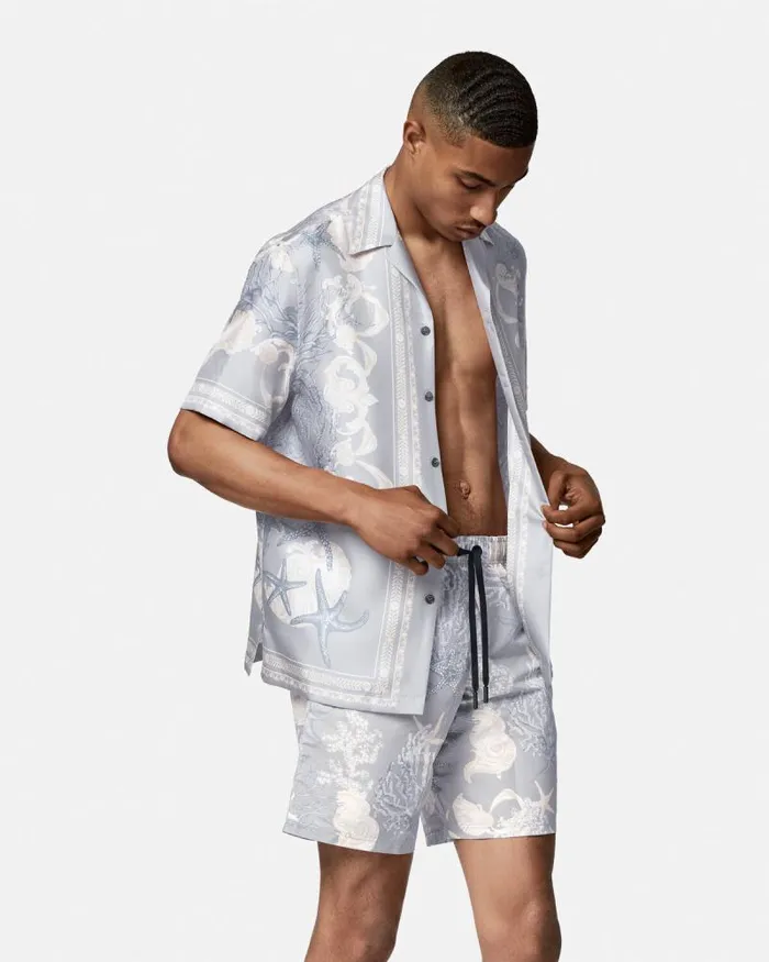 Barocco Sea Boardshorts Blueprint Men Versace Swimwear