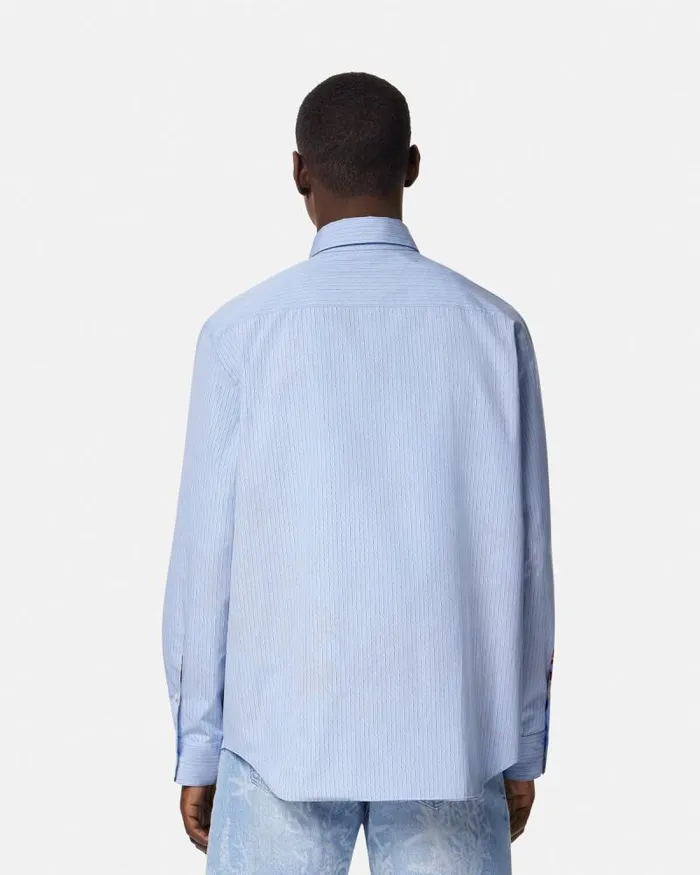 Barocco Sea Reversible Shirt Blueprint Men Versace Shirts