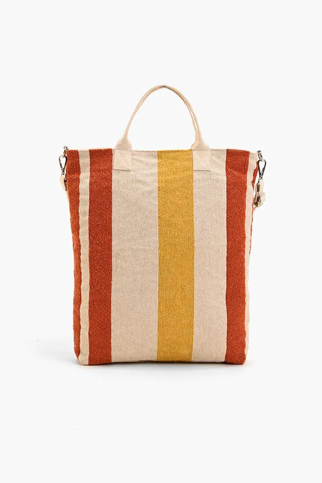 Beach Bags Women America and Beyond Fish Striped Multipurpose Tote