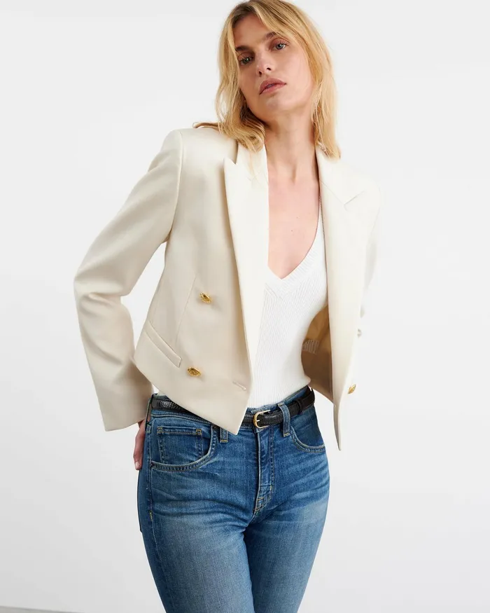 BEAUREGARD BLAZER Stone Women Nili Lotan Jackets and Blazers