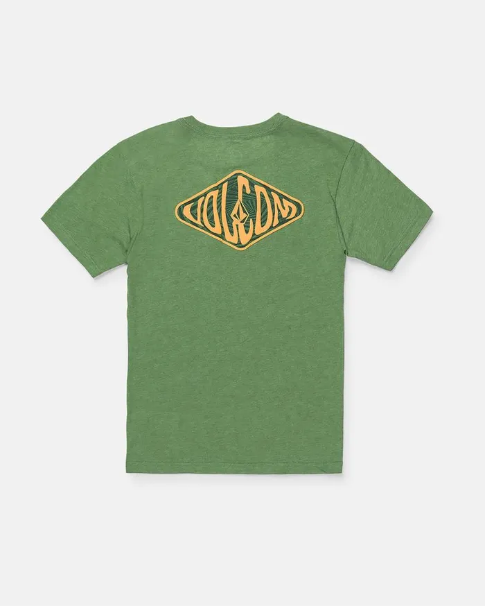 Big Boys Dizzy Daze Short Sleeve Tee 8211 Green Kids Volcom TShirts and Tanks