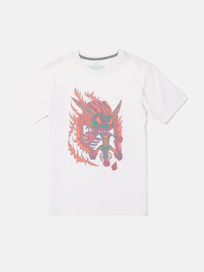 Big Boys Featured Artist Tetsunori Short Sleeve Tee 8211 White Kids Volcom Skate