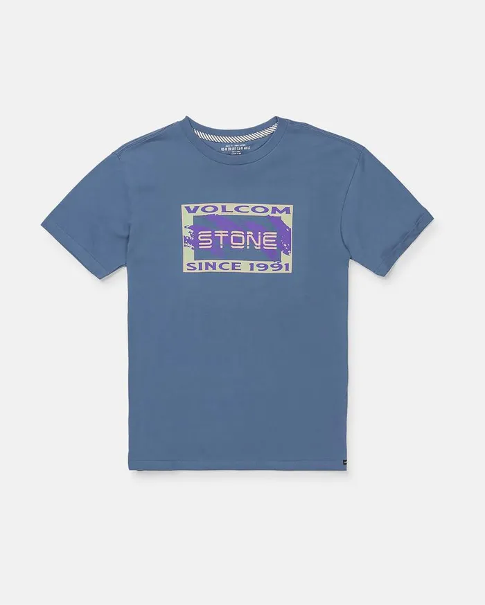 Big Boys Finna Short Sleeve Tee 8211 Blue Kids Volcom TShirts and Tanks