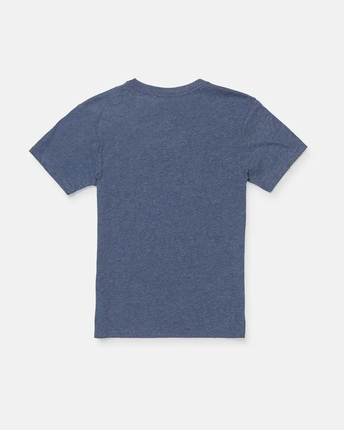 Big Boys Line Service Short Sleeve Tee 8211 Navy Heather Kids Volcom TShirts and Tanks