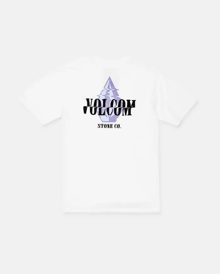 Big Boys Scrambled Chnl Short Sleeve Tee 8211 White Kids Volcom TShirts and Tanks