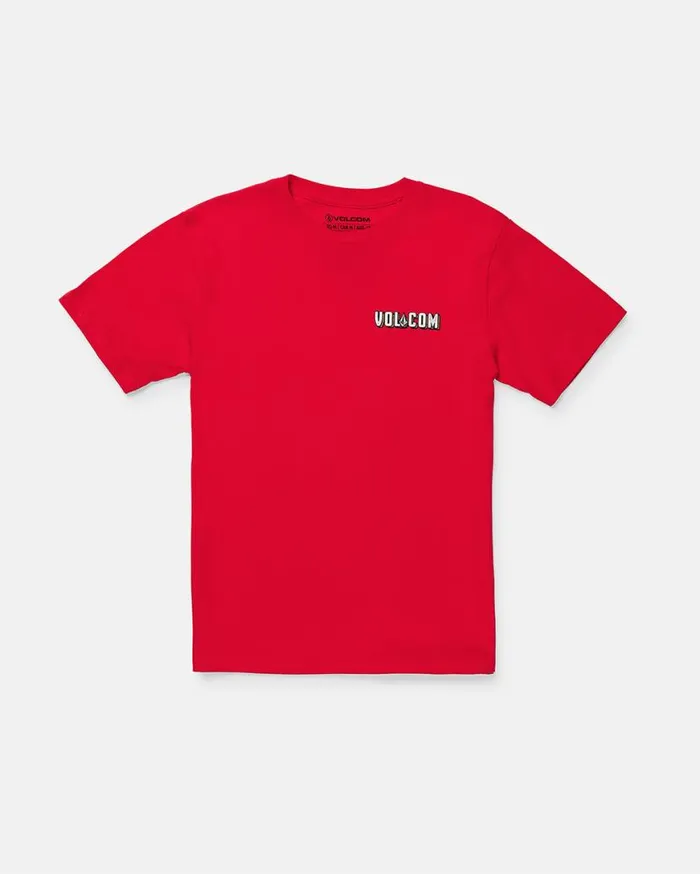 Big Boys Vibeout Short Sleeve Tee 8211 Red Kids Volcom TShirts and Tanks