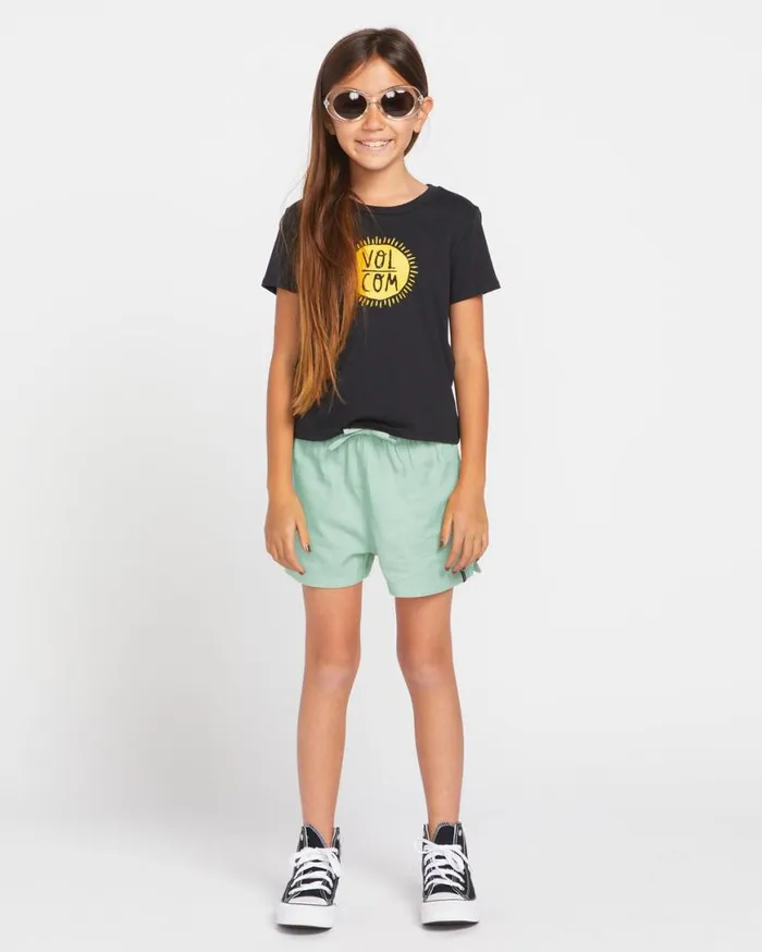 Big Girls I Got U Baby Short Sleeve Tee 8211 Black Kids Volcom TShirts and Tanks