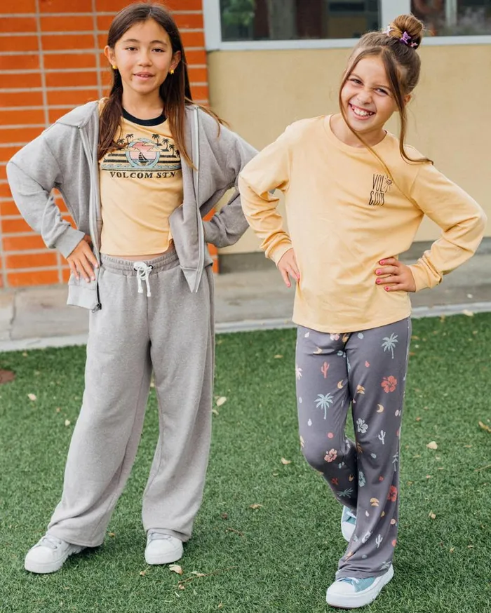 Big Girls Made From Stoke Long Sleeve Tee 8211 Sand Kids Volcom TShirts and Tanks
