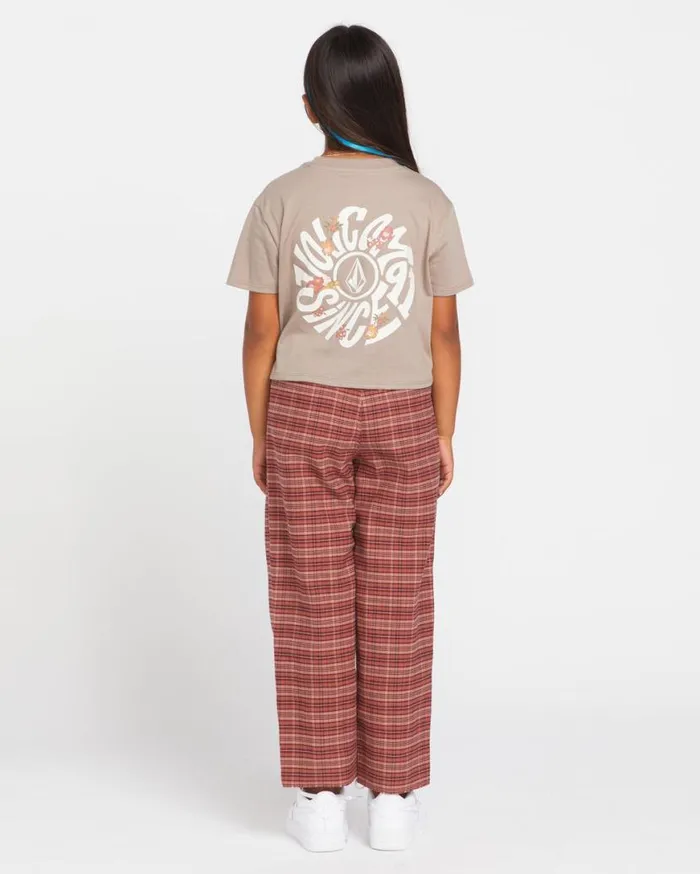 Big Girls Pkt Dial Short Sleeve Tee 8211 Moondust Kids Volcom TShirts and Tanks