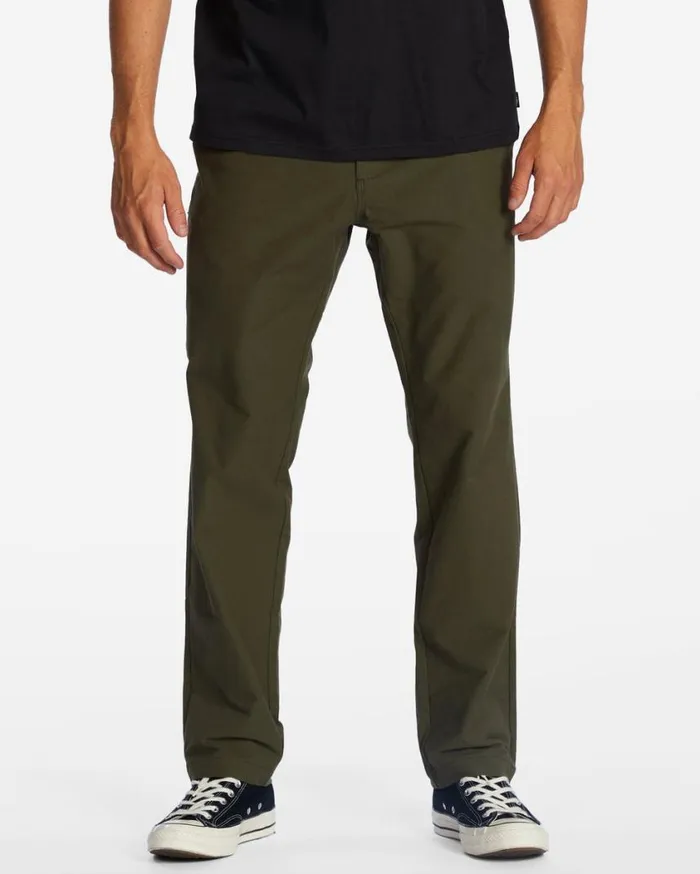 Billabong ADiv Surftrek Plus Organic Elastic Waist Pants Dark Olive Mens Bottoms Billabong ADiv Surftrek Plus Organic Elastic Waist Pants Dark Olive Mens Bottoms