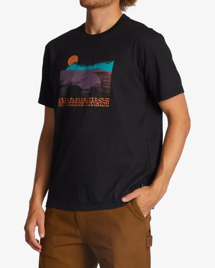 Billabong Alaska Wave Organic TShirt Washed Black Mens TShirts Billabong Alaska Wave Organic TShirt Washed Black Mens TShirts