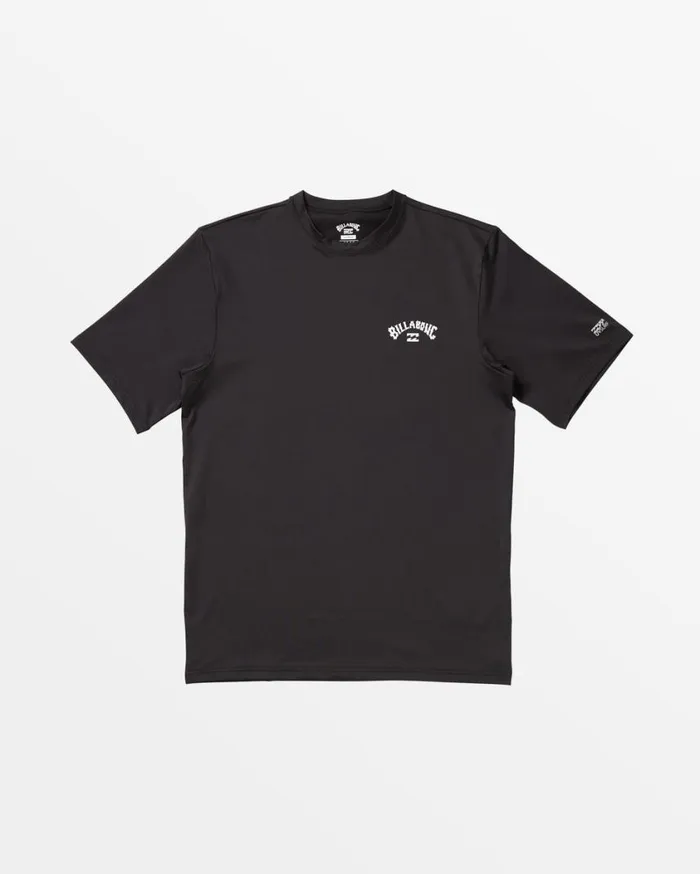 Billabong Arch Wave Loose Fit Short Sleeve Surf Tee Black Mens Rashguards and Surf Tees