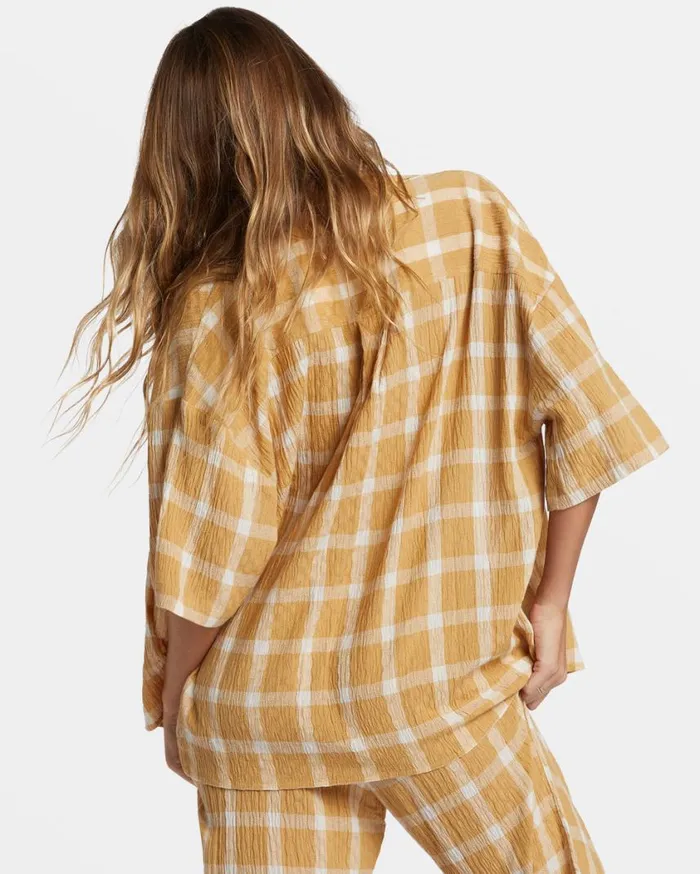 Billabong Beach Side Oversized Short Sleeve Shirt Hemp 2 Womens Tops Billabong Beach Side Oversized Short Sleeve Shirt Hemp 2 Womens Tops