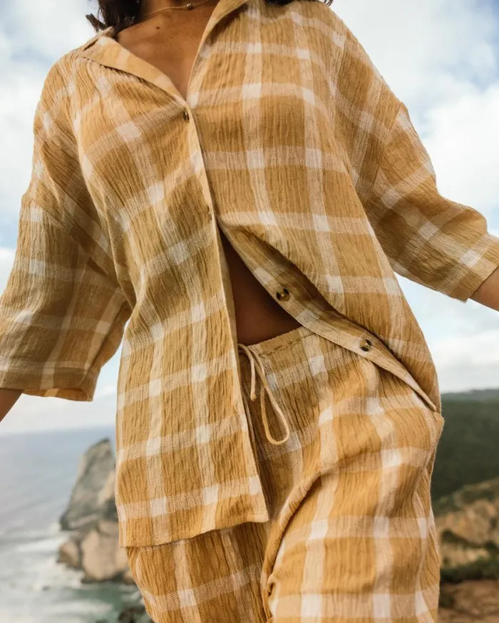 Billabong Beach Side Oversized Short Sleeve Shirt Hemp 2 Womens Tops Billabong Beach Side Oversized Short Sleeve Shirt Hemp 2 Womens Tops