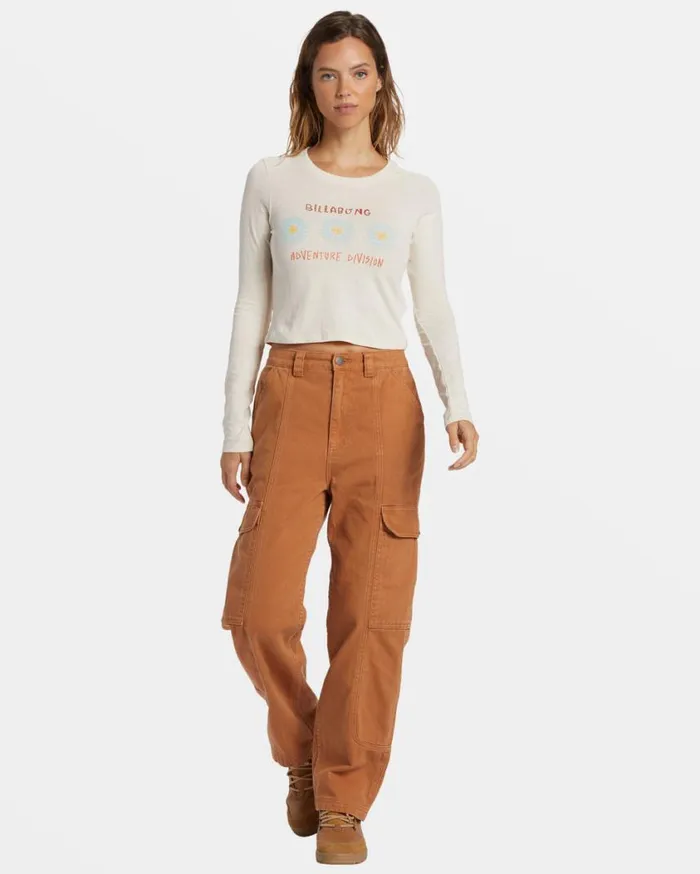 Billabong Cabin Mate Long Sleeve Tshirt White Cap Womens Graphic Tees and Tanks Billabong Cabin Mate Long Sleeve Tshirt White Cap Womens Graphic Tees and Tanks