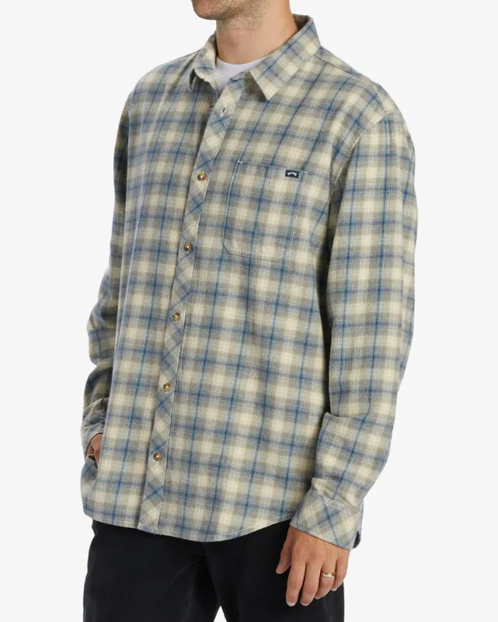 Billabong Coastline Flannel Long Sleeve Shirt North Sea Mens Shirts Billabong Coastline Flannel Long Sleeve Shirt North Sea Mens Shirts