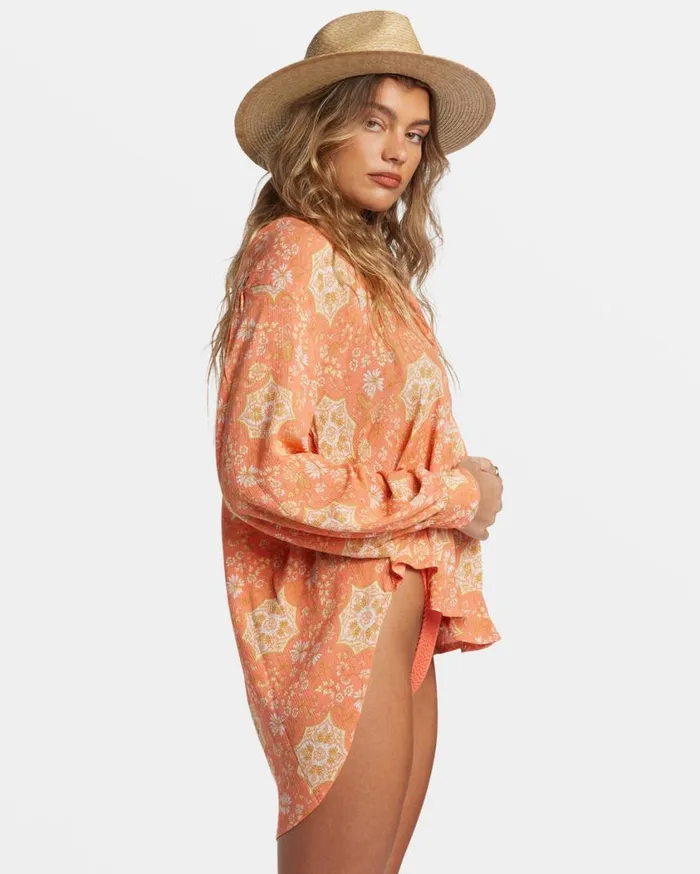 Billabong Dream Space Long Sleeve Shirt Sweet Papaya Womens Tops Billabong Dream Space Long Sleeve Shirt Sweet Papaya Womens Tops