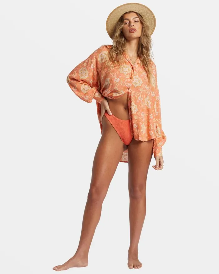 Billabong Dream Space Long Sleeve Shirt Sweet Papaya Womens Tops Billabong Dream Space Long Sleeve Shirt Sweet Papaya Womens Tops