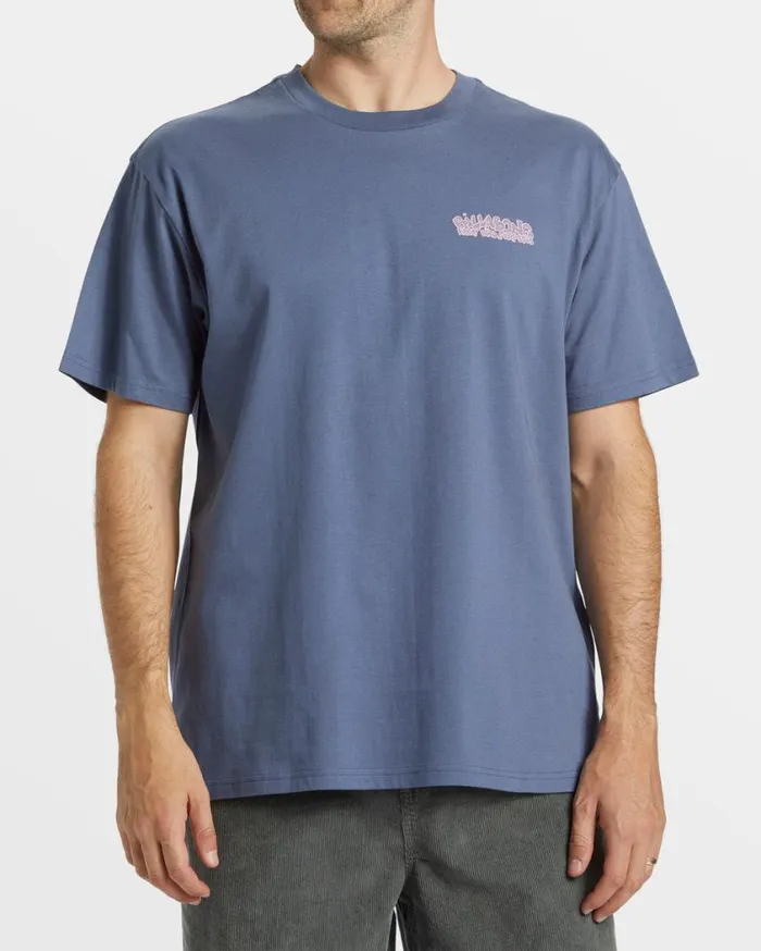 Billabong Early Birds TShirt Slate Blue Mens TShirts Billabong Early Birds TShirt Slate Blue Mens TShirts