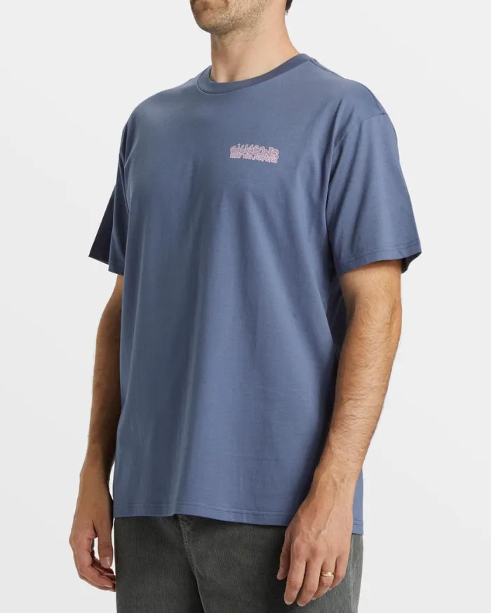 Billabong Early Birds TShirt Slate Blue Mens TShirts Billabong Early Birds TShirt Slate Blue Mens TShirts