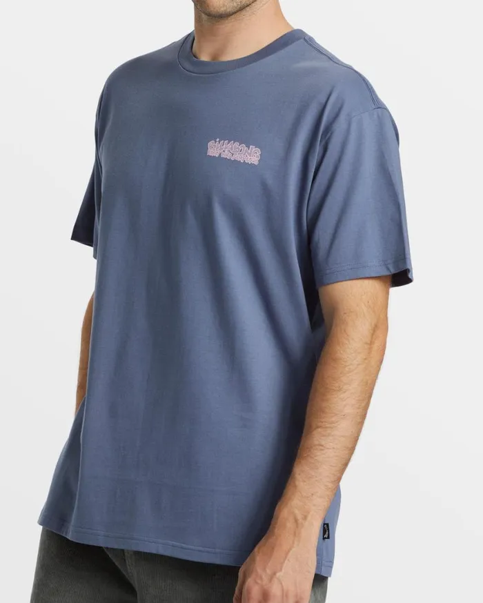 Billabong Early Birds TShirt Slate Blue Mens TShirts Billabong Early Birds TShirt Slate Blue Mens TShirts