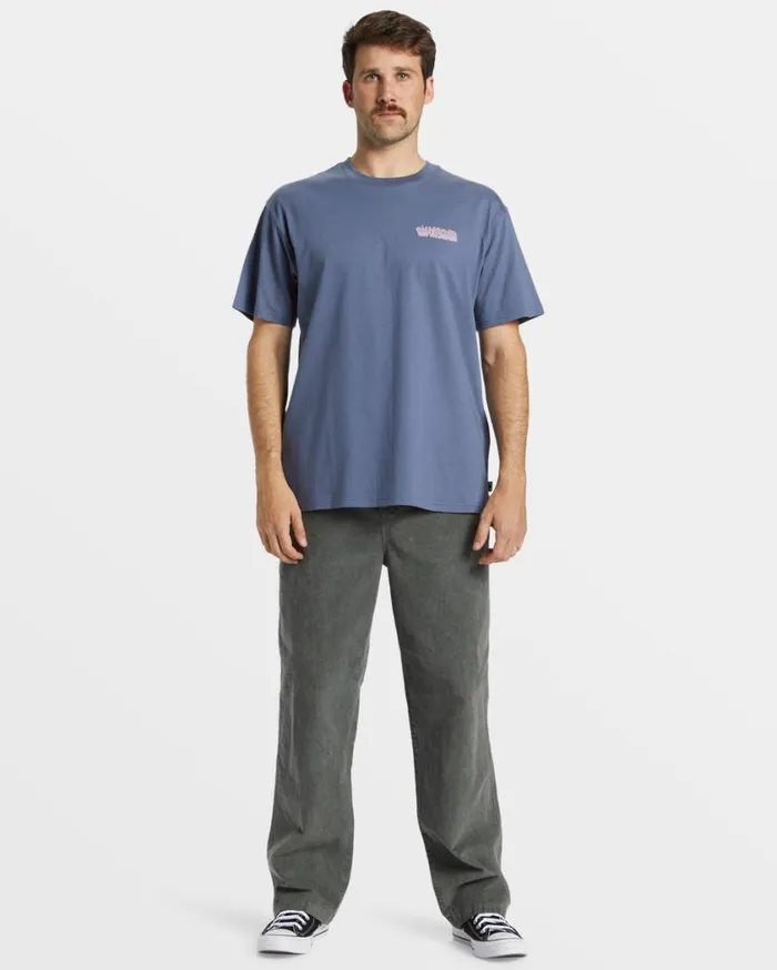 Billabong Early Birds TShirt Slate Blue Mens TShirts Billabong Early Birds TShirt Slate Blue Mens TShirts