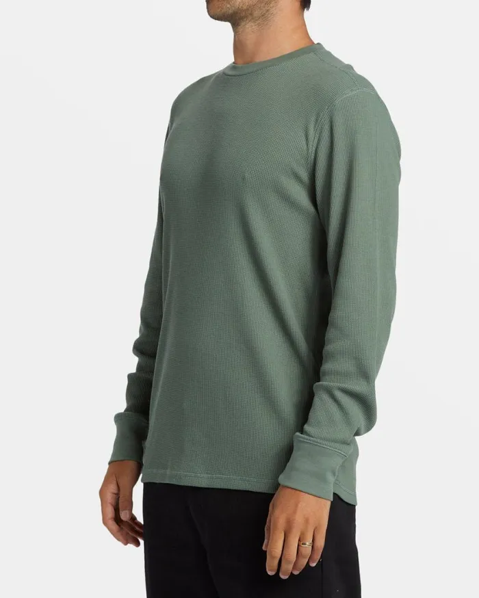 Billabong Essential Long Sleeve Thermal Top Fern Mens TShirts Billabong Essential Long Sleeve Thermal Top Fern Mens TShirts
