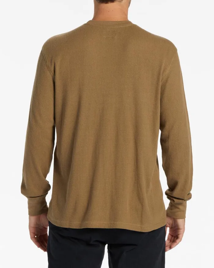 Billabong Essential Long Sleeve Thermal Top Gravel Mens TShirts Billabong Essential Long Sleeve Thermal Top Gravel Mens TShirts