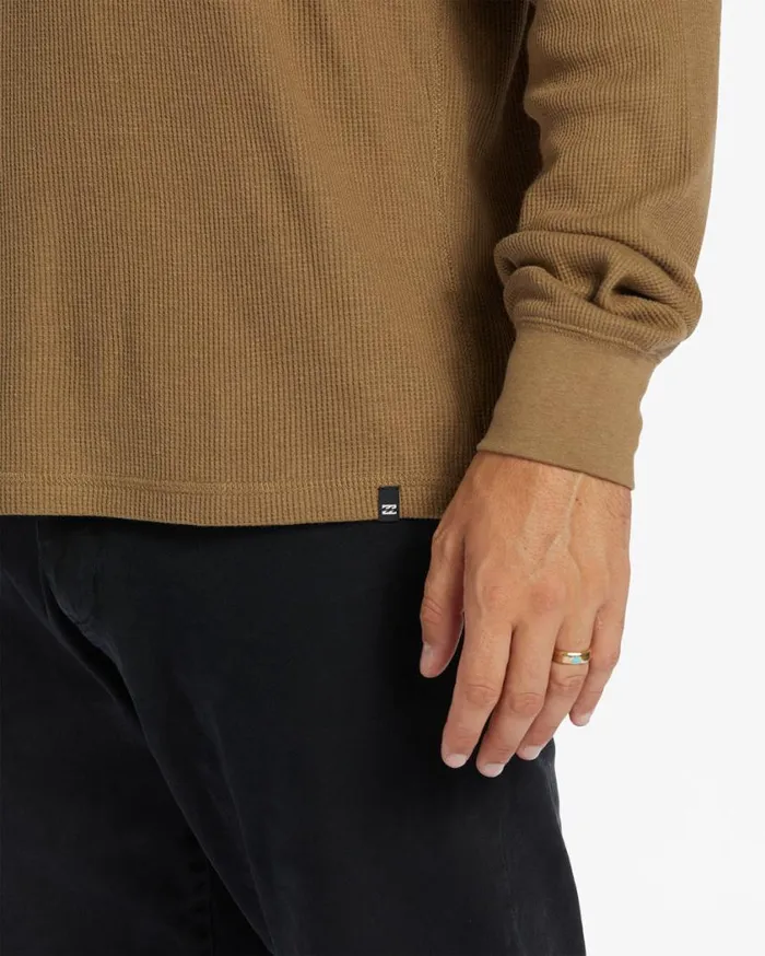 Billabong Essential Long Sleeve Thermal Top Gravel Mens TShirts Billabong Essential Long Sleeve Thermal Top Gravel Mens TShirts