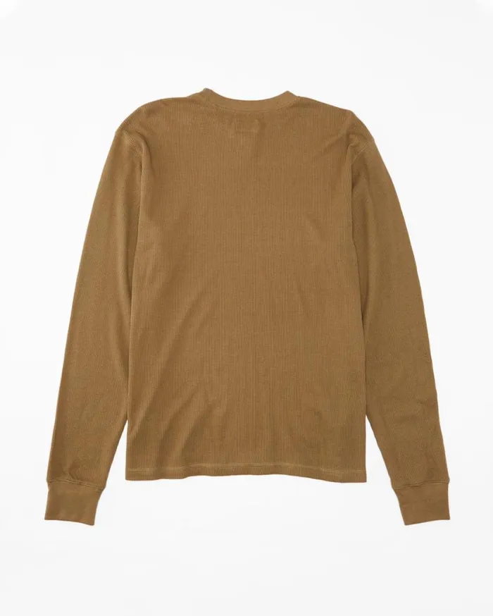 Billabong Essential Long Sleeve Thermal Top Gravel Mens TShirts Billabong Essential Long Sleeve Thermal Top Gravel Mens TShirts