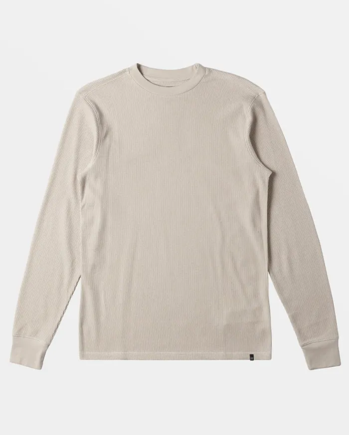 Billabong Essential Long Sleeve Thermal Top Stone Mens TShirts Billabong Essential Long Sleeve Thermal Top Stone Mens TShirts