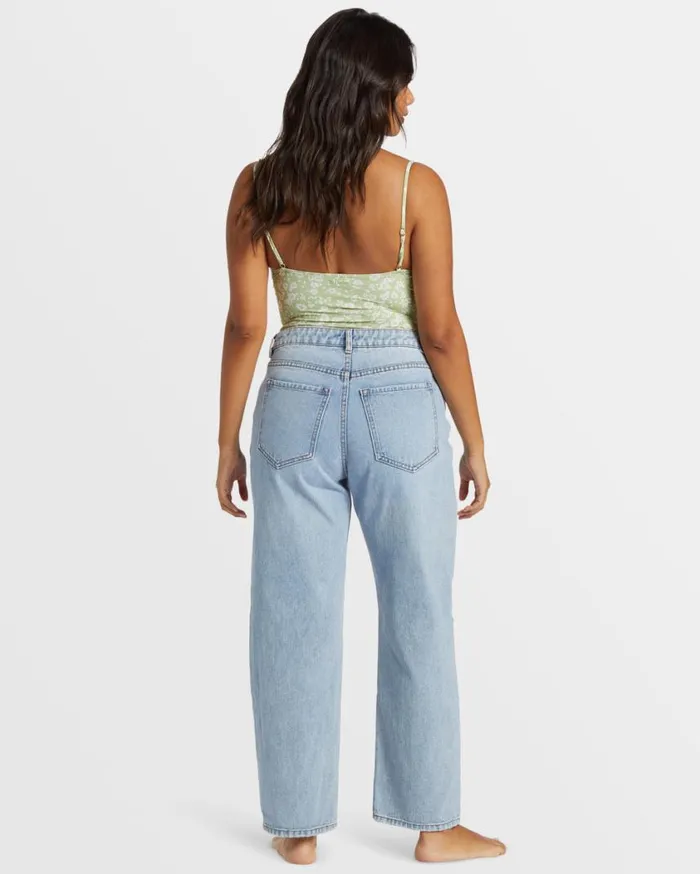 Billabong High Tides StraightLeg Denim Pant Indigo Rinse Womens Jeans and Pants Billabong High Tides StraightLeg Denim Pant Indigo Rinse Womens Jeans and Pants
