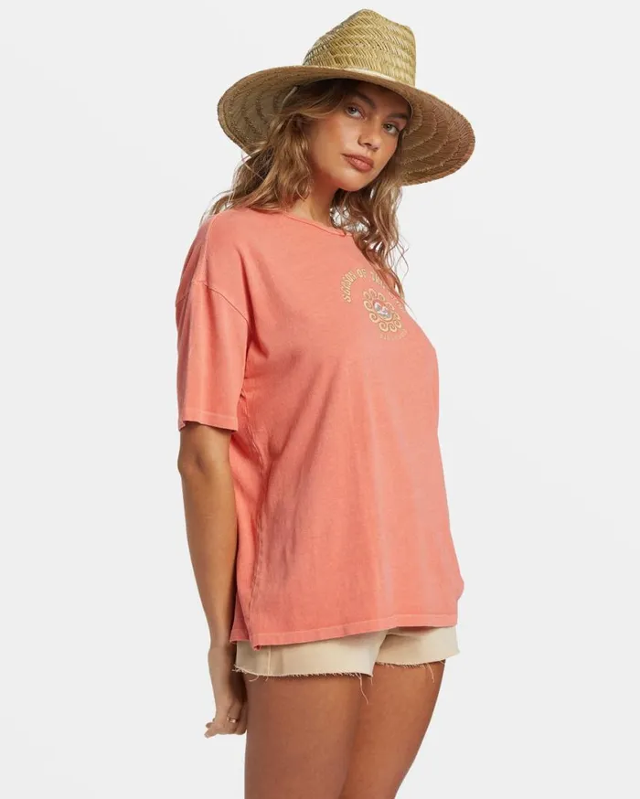 Billabong Its The Season TShirt Papaya Womens Tops Billabong Its The Season TShirt Papaya Womens Tops