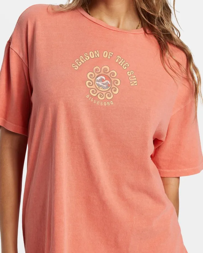 Billabong Its The Season TShirt Papaya Womens Tops Billabong Its The Season TShirt Papaya Womens Tops