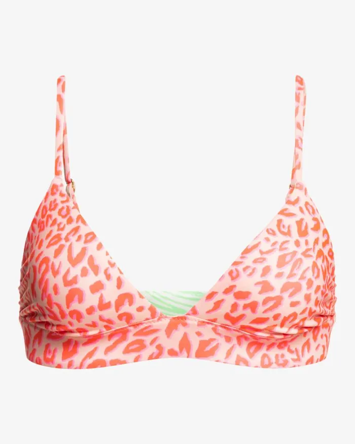 Billabong Lei Low Rev Reversible Triangle Bikini Top Multi Womens Bikini Tops