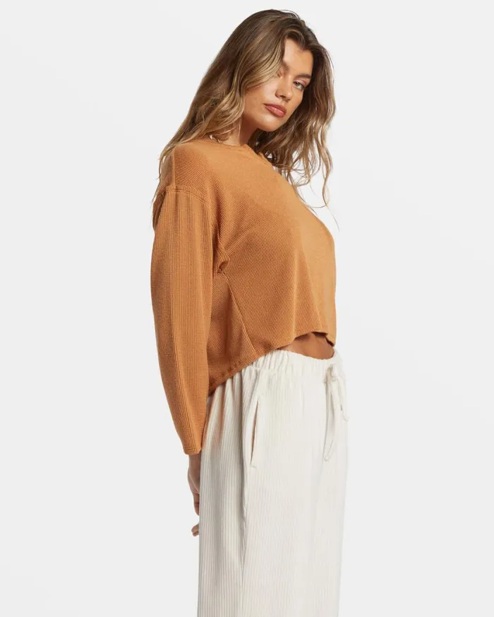 Billabong Mai Tai Knit Top Sandalwood Womens Tops Billabong Mai Tai Knit Top Sandalwood Womens Tops