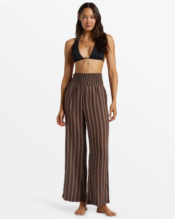 Billabong New Waves 2 Elastic Waist Pants Black Womens Jeans and Pants