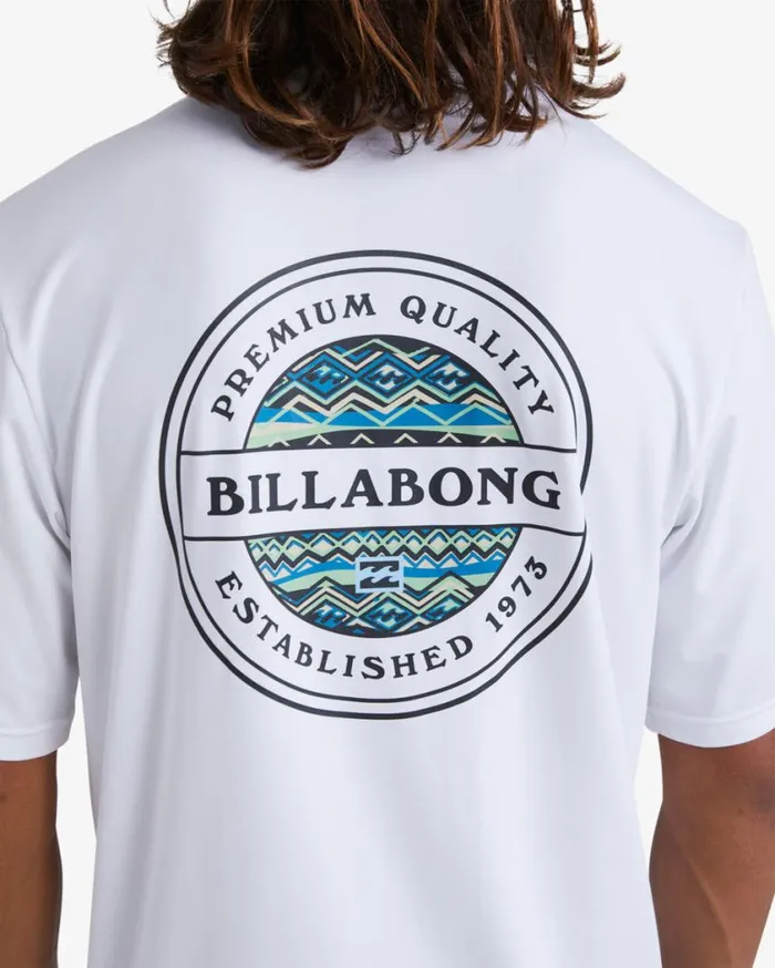 Billabong Rotor Loose Fit Short Sleeve Surf Tee White Mens Rashguards and Surf Tees Billabong Rotor Loose Fit Short Sleeve Surf Tee White Mens Rashguards and Surf Tees