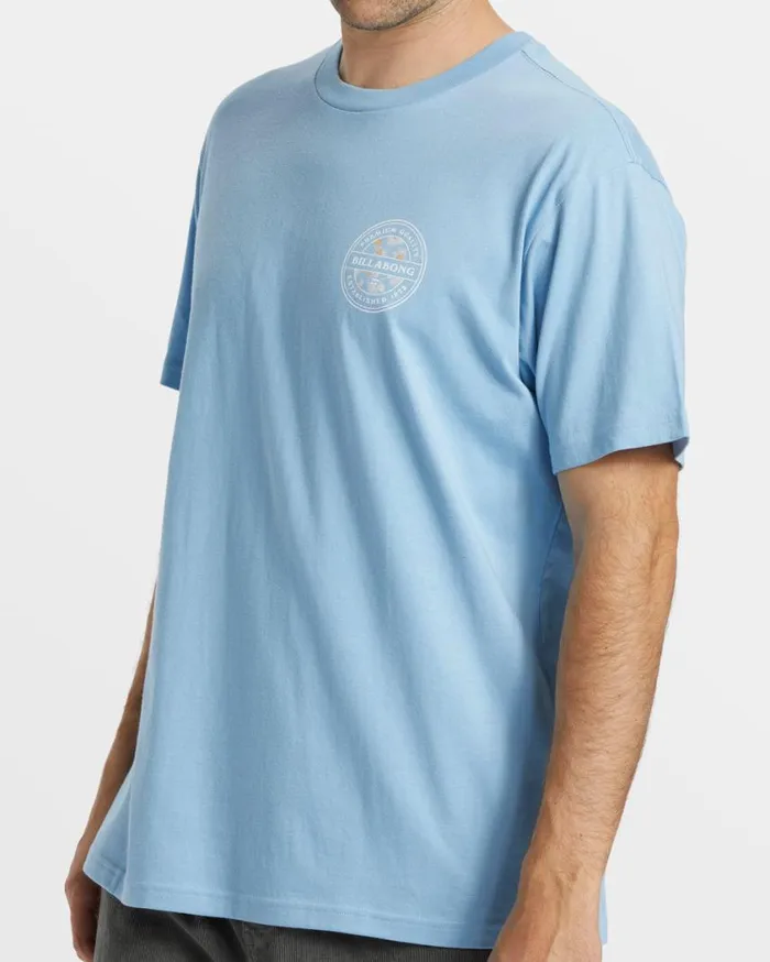 Billabong Rotor TShirt Blue Wash Mens TShirts Billabong Rotor TShirt Blue Wash Mens TShirts