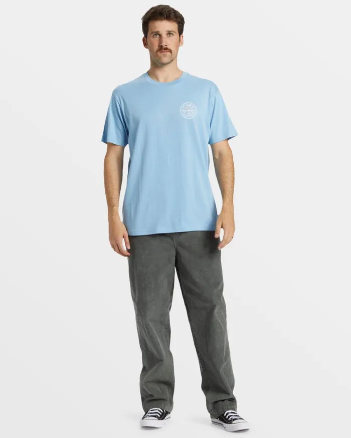 Billabong Rotor TShirt Blue Wash Mens TShirts Billabong Rotor TShirt Blue Wash Mens TShirts