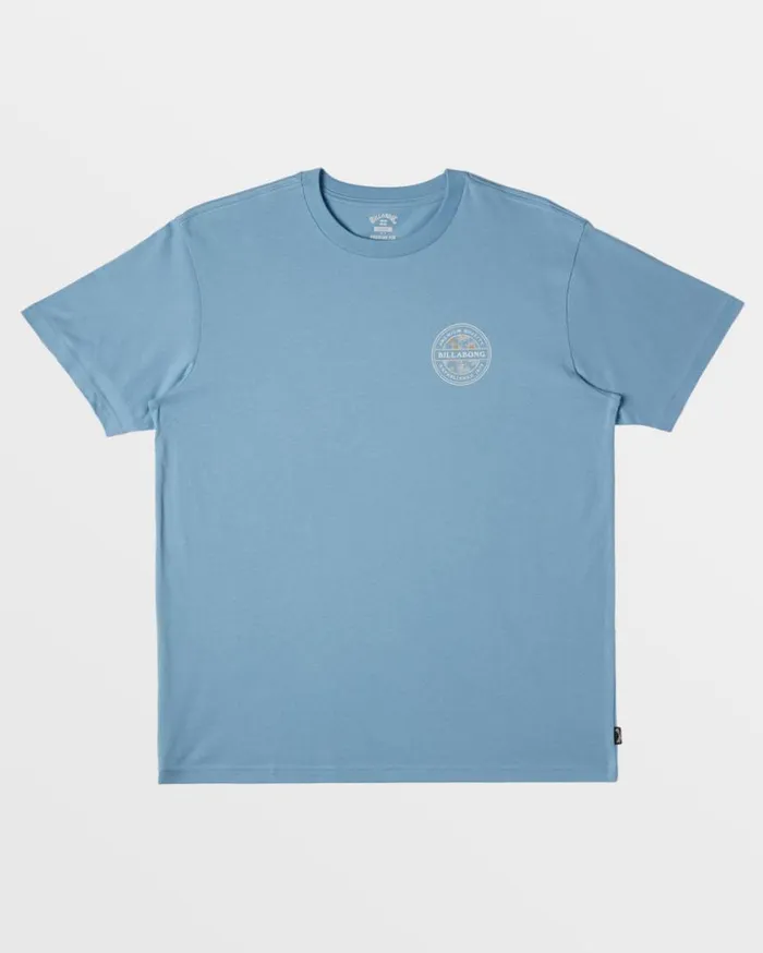 Billabong Rotor TShirt Blue Wash Mens TShirts Billabong Rotor TShirt Blue Wash Mens TShirts