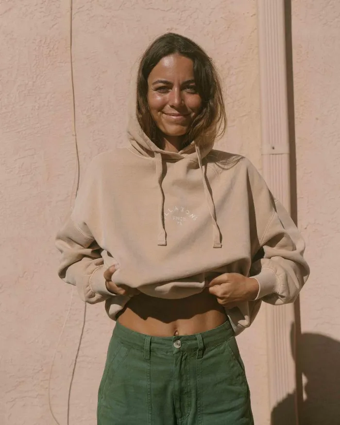 Billabong So Classic Hoodie Khaki Womens Sweatshirts and Fleece