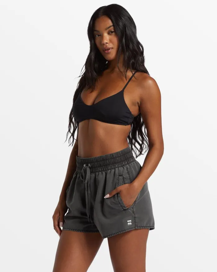 Billabong Sol Searcher New Elastic Waist Volleys Black Pebble Womens Boardshorts Billabong Sol Searcher New Elastic Waist Volleys Black Pebble Womens Boardshorts