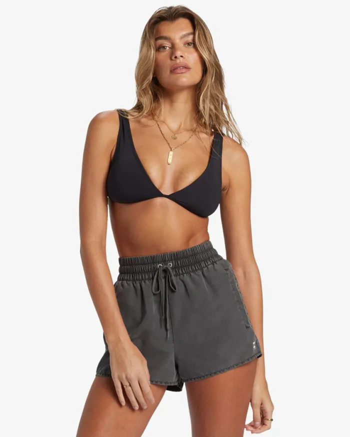 Billabong Sol Searcher New Elastic Waist Volleys Black Pebble Womens Boardshorts Billabong Sol Searcher New Elastic Waist Volleys Black Pebble Womens Boardshorts