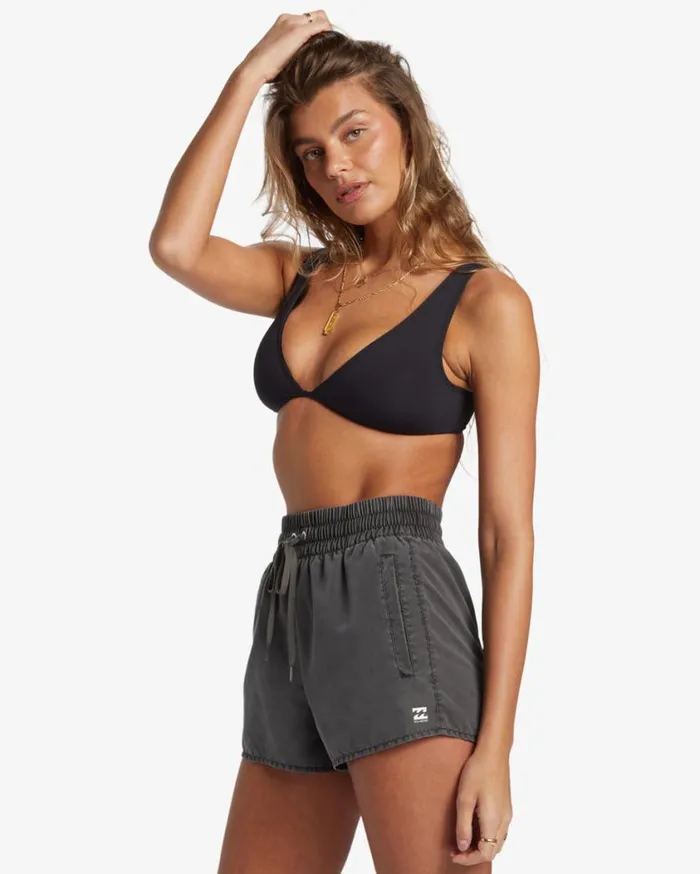 Billabong Sol Searcher New Elastic Waist Volleys Black Pebble Womens Boardshorts Billabong Sol Searcher New Elastic Waist Volleys Black Pebble Womens Boardshorts