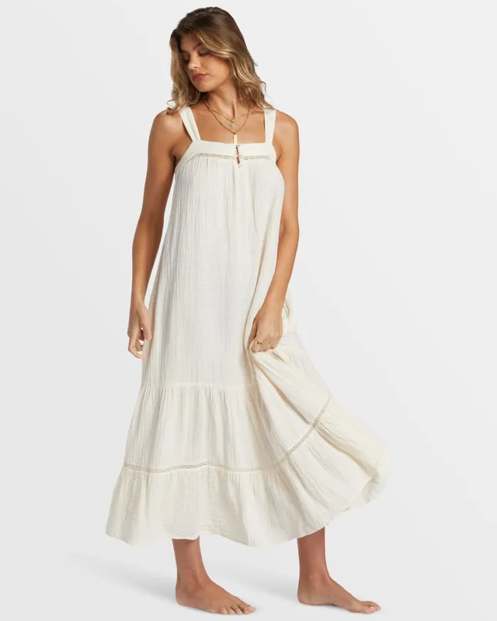 Billabong Summers End Maxi Dress White Cap Womens Dresses Billabong Summers End Maxi Dress White Cap Womens Dresses