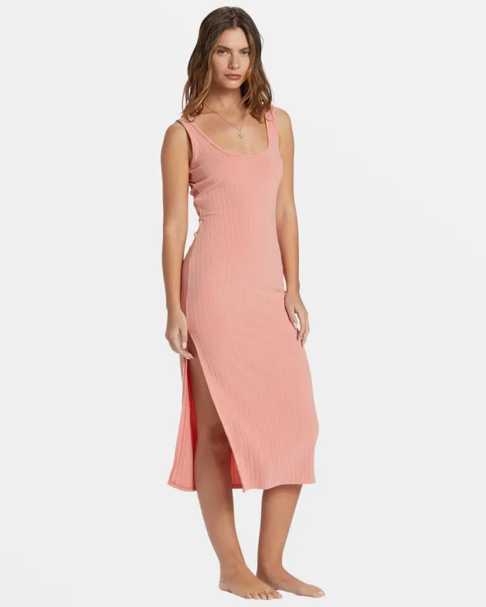 Billabong Take A Look Rib Knit Dress Peach Out Womens Dresses Billabong Take A Look Rib Knit Dress Peach Out Womens Dresses